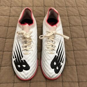 New Balance‎ Furon V6+ Dispatch TF Soccer Shoes size 8 White Pink Lace